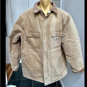 VINTAGE 1990s CARHARTT C04 BLANKET LINED WORK JACKET COAT UNION MADE USA 52 reg